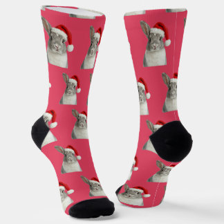 Personalized Custom Bunny Christmas  Socks