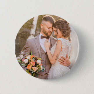 Personalized Custom Couple Photo 6 Cm Round Badge