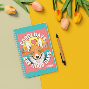 Personalized Custom Dog Mom Corgi Lover Gift Notebook