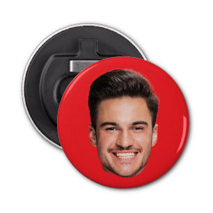 Personalized Custom Face Red Bottle Opener
