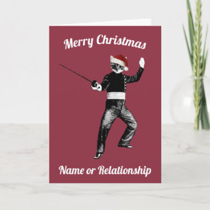 Personalized custom Fencing Christmas Card
