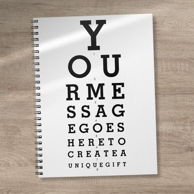 Personalized Custom Message Optician Chart Fun Notebook (Personalized Custom Message Optician Chart Fun Notebook)