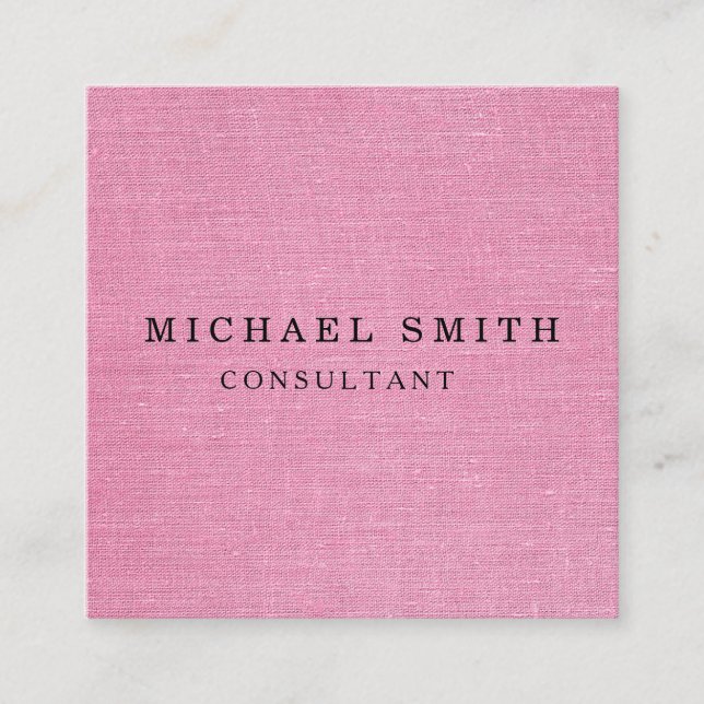 Personalized Custom Minimalist Modern QR Code Logo Square Business Card (Front)