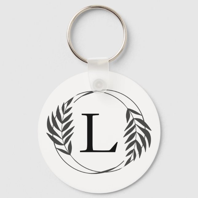 Personalized Custom Monogram Gift Key Ring (Front)