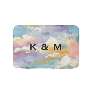Personalized Custom Monogrammed Colorful Bath Mat
