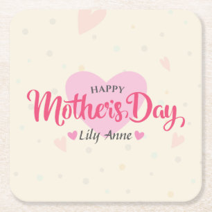 Personalized Custom Mother's Day   Coaster