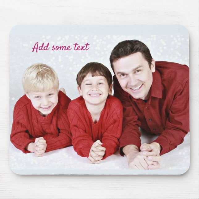 Personalized Custom Photo and Text Mouse Pad (Front)