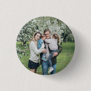 Personalized Custom Photo Best Dad Ever 3 Cm Round Badge