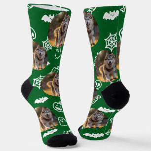 Personalized Custom Photo - Halloween Doodles Socks
