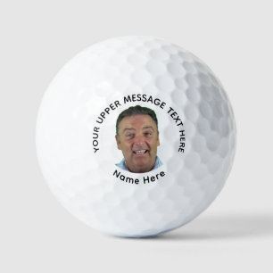 Personalized Custom Photo Text Funny Golf Balls