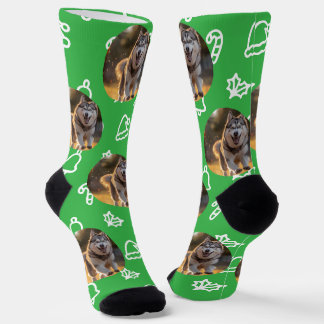 Personalized Custom Photo - Winter Celebration Socks