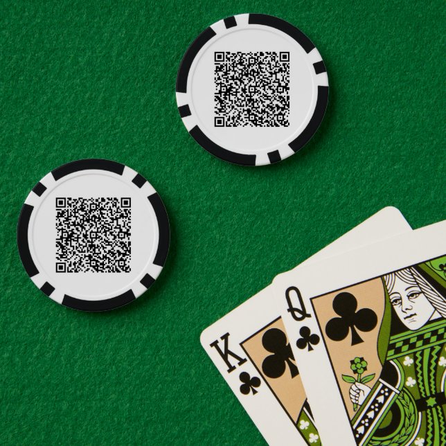 Personalized Custom QR Code Poker Chips (Poker Table (Double))