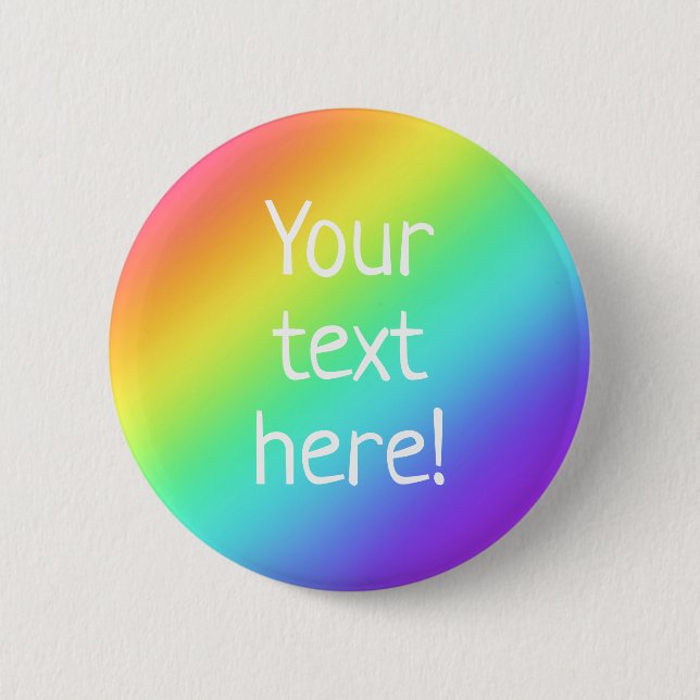 Personalized Custom Rainbow Button (Front)