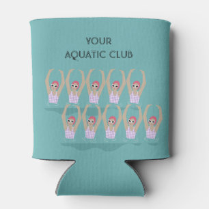 Personalized Custom Swimmers Aquatic Club Can Cooler