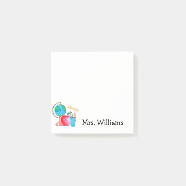 Personalized Custom Teacher Post-it Notes (Front)