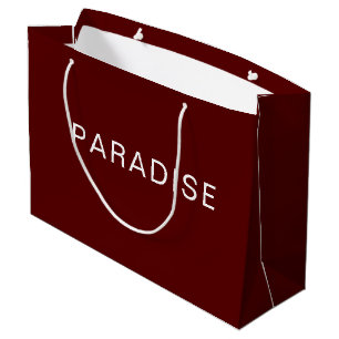 Personalized Custom Text Maroon Large Gift Bag