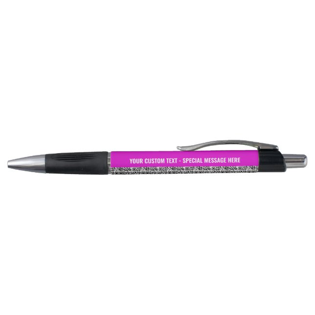Personalized Custom Text Your QR Code Pen Template (Top)