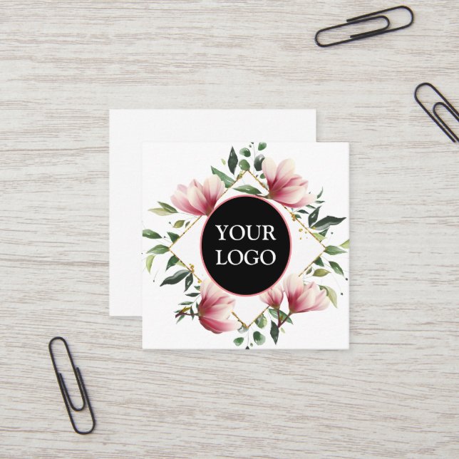 Personalized Custom Your Own Logo Square Business Card (Front/Back In Situ)