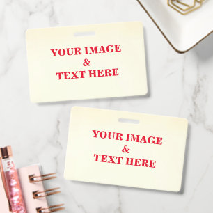 Personalized Custom Your Own Photo & Text ID Badge