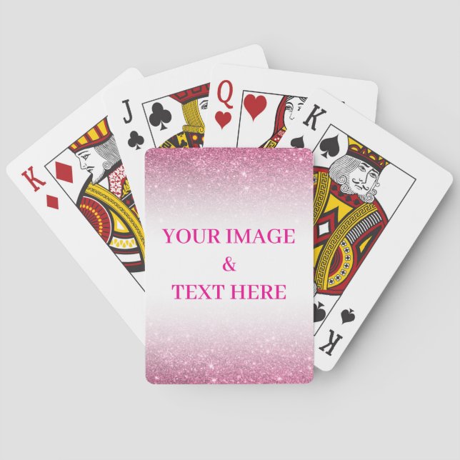 Personalized Custom Your Own Photo & Text Playing Cards (Back)
