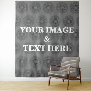 Personalized Custom Your Own Photo & Text Tapestry