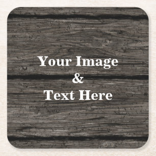 Personalized Custom Your Own Photo Wooden Square P Paper Coaster
