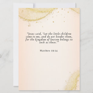 Personalized Cute Baby Girl Baptism Invitation