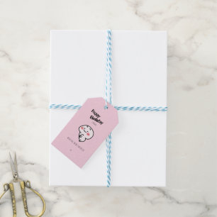 Personalized Cute blushing Birthday  Gift Tags