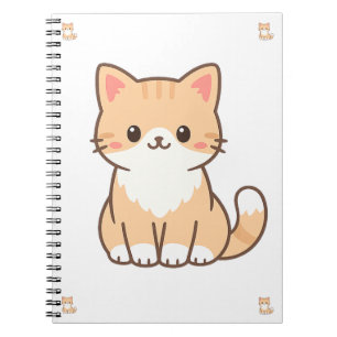 Personalized Cute Cat Gift – Custom Pet Name Minim Notebook