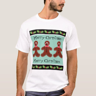 Personalized Cute Christmas Gingerbread Man  T-Shirt