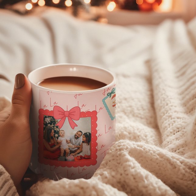 Personalized Cute Christmas Photo Collage  Large Coffee Mug (Creator Uploaded)
