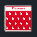 Personalized Cute Christmas Snowman Notebook<br><div class="desc">This personalized Christmas notepad features the Christmas Crew's Snowman Character.</div>