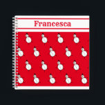 Personalized Cute Christmas Snowman Notebook<br><div class="desc">This personalized Christmas notepad features the Christmas Crew's Snowman Character.</div>