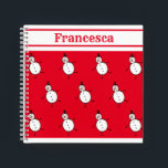 Personalized Cute Christmas Snowman Notebook<br><div class="desc">This personalized Christmas notepad features the Christmas Crew's Snowman Character.</div>