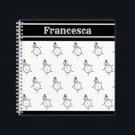 Personalized Cute Christmas Snowman Notebook<br><div class="desc">This personalized Christmas notepad features the Christmas Crew's Snowman Character.</div>
