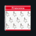 Personalized Cute Christmas Snowman Notebook<br><div class="desc">This personalized Christmas notepad features the Christmas Crew's Snowman Character.</div>