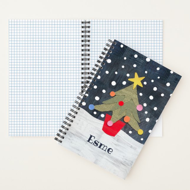 Personalized Cute Christmas Tree Notebook (Inside)
