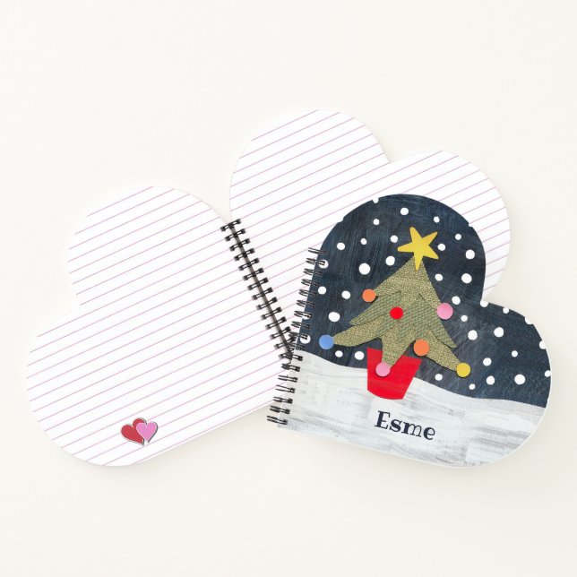 Personalized Cute Christmas Tree Notebook (Inside)