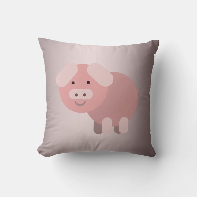 Personalized cute chubby piggy cushion (Front)