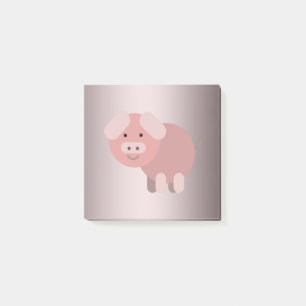 Personalized cute chubby piggy post-it notes