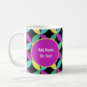 Personalized Cute Colorful Abstract Flowers  Coffee Mug