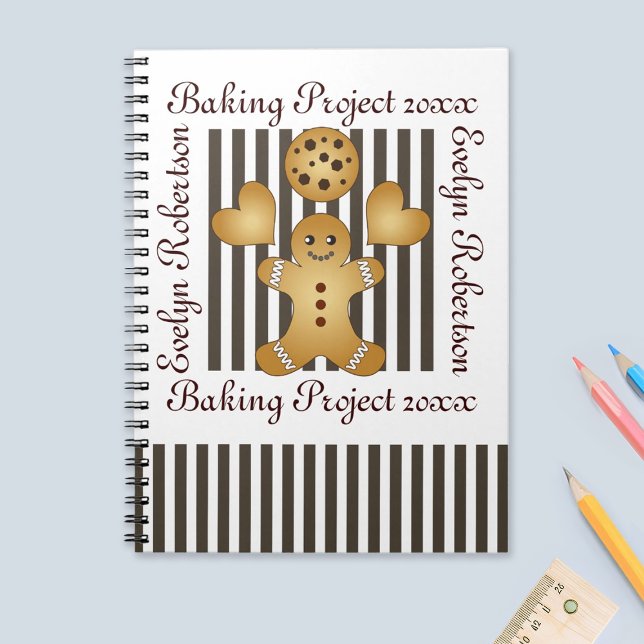Personalized Cute Cookie Gingerbread Man Notebook (Creator Uploaded)