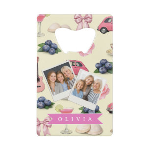 Personalized Cute Coquette Pink Cocktail Ribbon