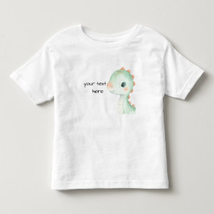 Personalized Cute Dinosaur Watercolor Baby Shirt