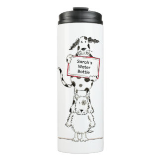 Personalized Cute Dog Acrobats Birthday Thermal Tumbler