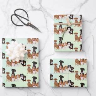 Personalized Cute Dog   Poster Wrapping Paper Sheet