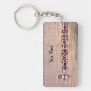 Personalized Cute Duck Family Keychain