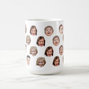 Personalized Cute Family Face 6 Photos Mug