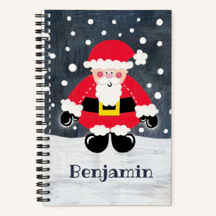 Personalized Cute Father Christmas Santa Claus Notebook