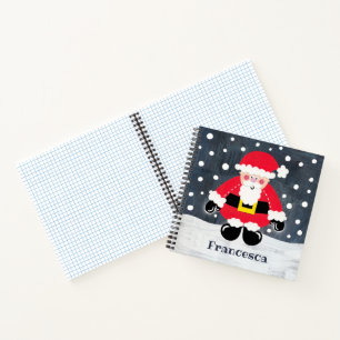 Personalized Cute Father Christmas Santa Claus Notebook